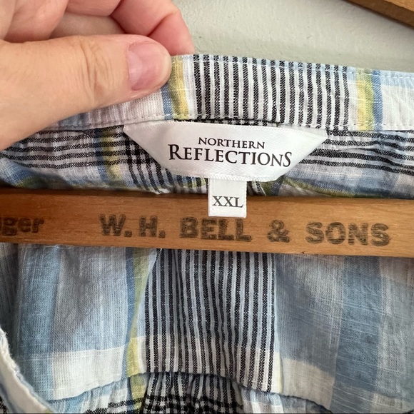 Northern Reflections Plaid Cotton Tank Blouse Size XXL - Picture 4 of 7